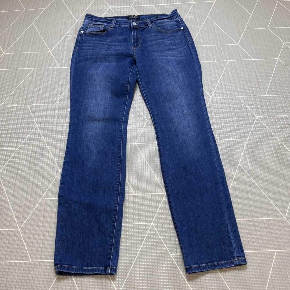 Judy Blue Straight Fit Jeans 13/31 Dark Wash JB82356DK Tummy Control Stretch